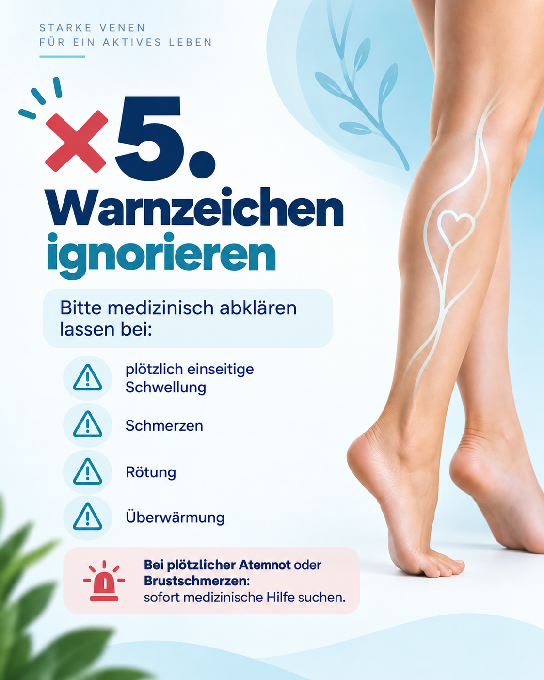 Infografik: Warnzeichen, die medizinisch abgeklärt werden sollten
